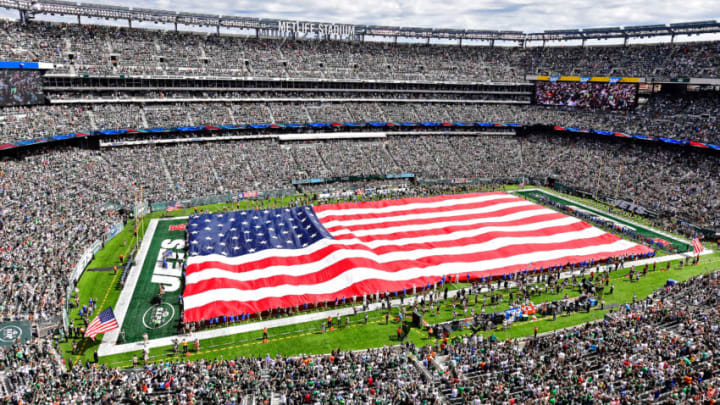 MetLife Stadium National Anthem, New York Jets (Photo by Steven Ryan/Getty Images)