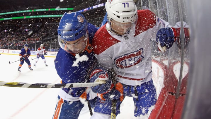 NEW YORK, NEW YORK – MARCH 03: Brett Kulak #77 of the Montreal Canadiens (Photo by Bruce Bennett/Getty Images)