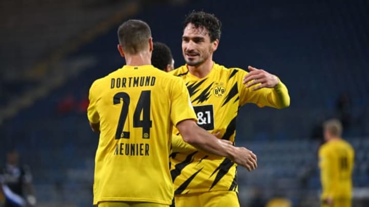 Mats Hummels scored the two goals for Borussia Dortmund (Photo by INA FASSBENDER/POOL/AFP via Getty Images)