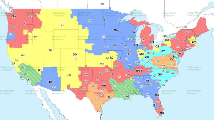 NFL Week 13 TV distribution map: Don't expect to see Lions vs