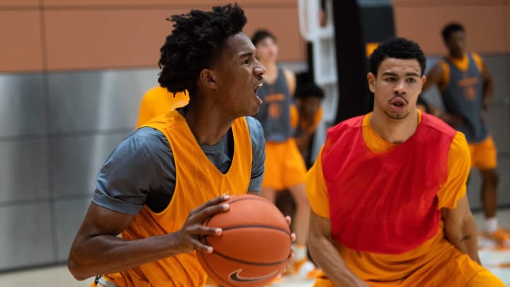 Tennessee forward Julian Phillips (2) during the Vols’ first basketball practice at Pratt Pavilion on the University of Tennessee campus in Knoxville on Wednesday, Sept. 28, 2022.Kns Vols Basketball Practice Bp