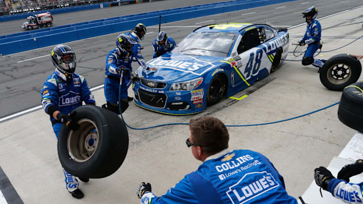 FONTANA, CA - MARCH 26: Jimmie Johnson, driver of the