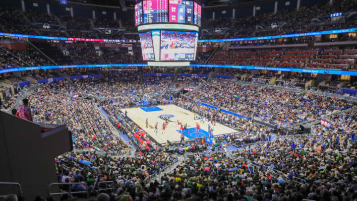 Mar 5, 2023; Orlando, Florida, USA; A view of the crowd from above during the game between the Orlando Magic and the Portland Trail Blazers at Amway Center. Mandatory Credit: Mike Watters-USA TODAY Sports