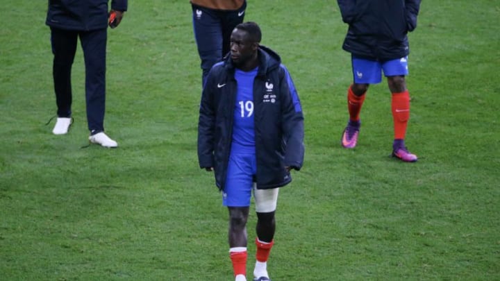 PARIS, FRANCE - OCTOBER 07: Bacary Sagna of France is injured during the Qualifying Groupe A FIFA World Cup 2018 between France and Bulgaria at Stade de France on October 07, 2016 in Paris, France. (Photo by Xavier Laine/Getty Images)