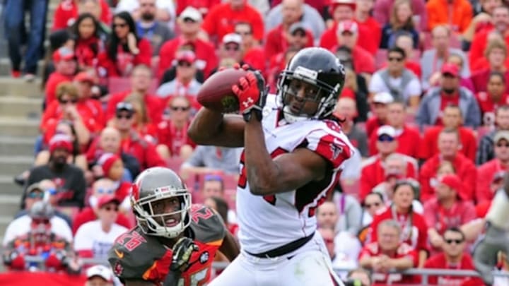 Matt Ryan found Roddy White to give the Atlanta Falcons a 24-17 lead over the Tampa Bay Buccaneers in the fourth quarter of NFL action Sunday Mandatory Credit: David Manning-USA TODAY Sports