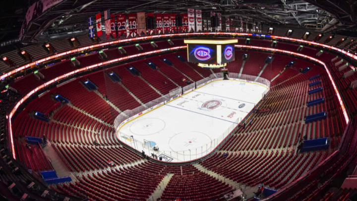 MONTREAL, QC - NOVEMBER 20: An empty view of the arena bowl prior to the game between the Montreal Canadiens and the Nashville Predators at Centre Bell on November 20, 2021 in Montreal, Canada. (Photo by Minas Panagiotakis/Getty Images)