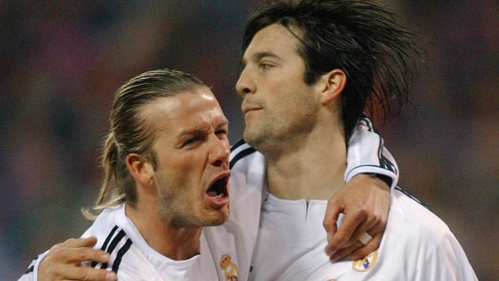 Real Madrid, David Beckham (Photo credit should read PIERRE-PHILIPPE MARCOU/AFP via Getty Images)