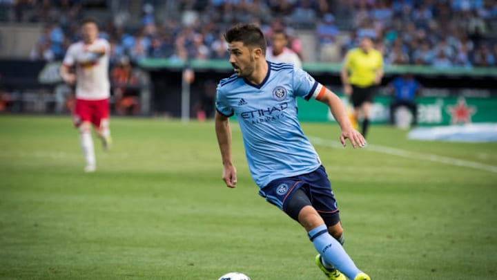 BRONX, NY - AUGUST 06: Captain David Villa