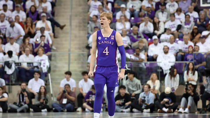 Kansas Jayhawks guard Gradey Dick (4) Mandatory Credit: Kevin Jairaj-USA TODAY Sports