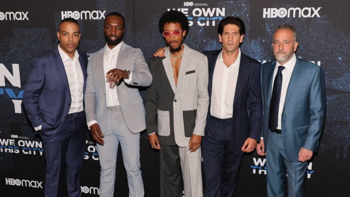 NEW YORK, NEW YORK – APRIL 21: (L-R) Reinaldo Marcus Green, Jamie Hector, Darrell Britt-Gibson, Jon Bernthal and George Pelecanos attend HBO’s “We Own This City” New York Premiere at Times Center on April 21, 2022 in New York City. (Photo by Dia Dipasupil/Getty Images)