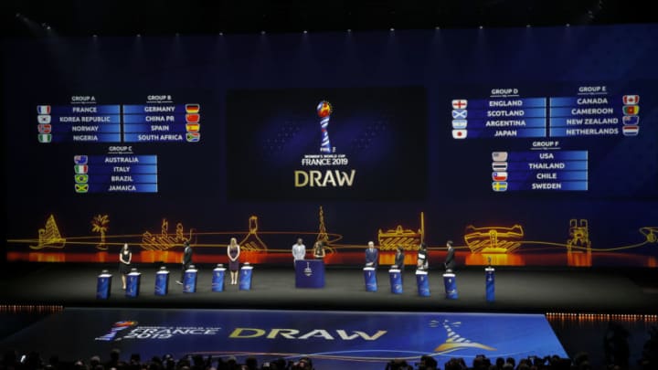 PARIS, FRANCE - DECEMBER 08: A general view during the FIFA Women's World Cup France 2019 Draw at La Seine Musicale on December 8, 2018 in Paris, France. (Photo by Dean Mouhtaropoulos/Getty Images)