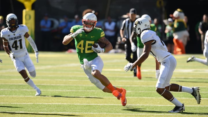 Danny Mattingly, Oregon football. (Photo by Steve Dykes/Getty Images)