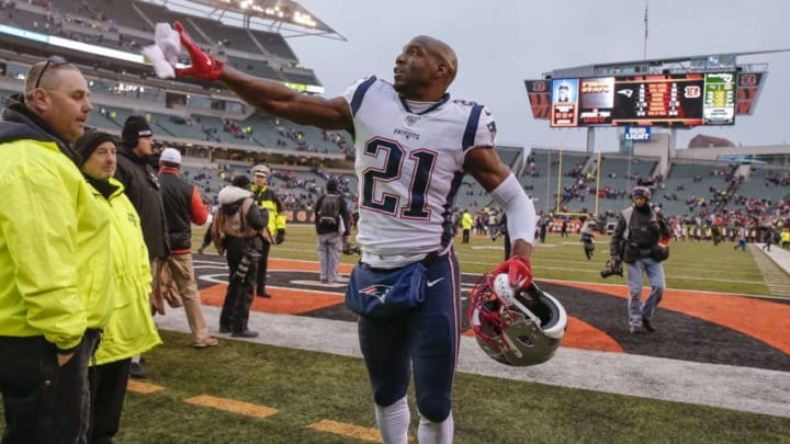 CINCINNATI, OH - DECEMBER 15: Duron Harmon #21 of the New England Patriots is seen after the game against the Cincinnati Bengals at Paul Brown Stadium on December 15, 2019 in Cincinnati, Ohio. (Photo by Michael Hickey/Getty Images)