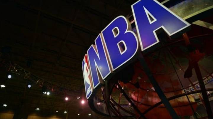 Feb 15, 2014; New Orleans, LA, USA; A view NBA logo during the NBA All Star Jam Session at the Ernest N. Morial Convention Center. Mandatory Credit: Bob Donnan-USA TODAY Sports Feb 15, 2014; New Orleans, LA, USA; A view NBA logo during the NBA All Star Jam Session at the Ernest N. Morial Convention Center. Mandatory Credit: Bob Donnan-USA TODAY Sports