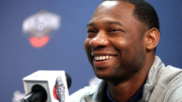 NEW ORLEANS, LOUISIANA - SEPTEMBER 27: Willie Green, head coach of the New Orleans Pelicans, speaks to the media during Media Day at Smoothie King Center on September 27, 2021 in New Orleans, Louisiana. NOTE TO USER: User expressly acknowledges and agrees that, by downloading and or using this photograph, User is consenting to the terms and conditions of the Getty Images License Agreement. (Photo by Sean Gardner/Getty Images)