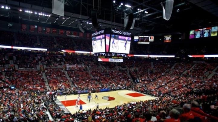 Oct 29, 2014; Portland, OR, USA; A general view during a game between the Portland Trail Blazers and Oklahoma City Thunder during the fourth quarter at the Moda Center. Mandatory Credit: Craig Mitchelldyer-USA TODAY Sports