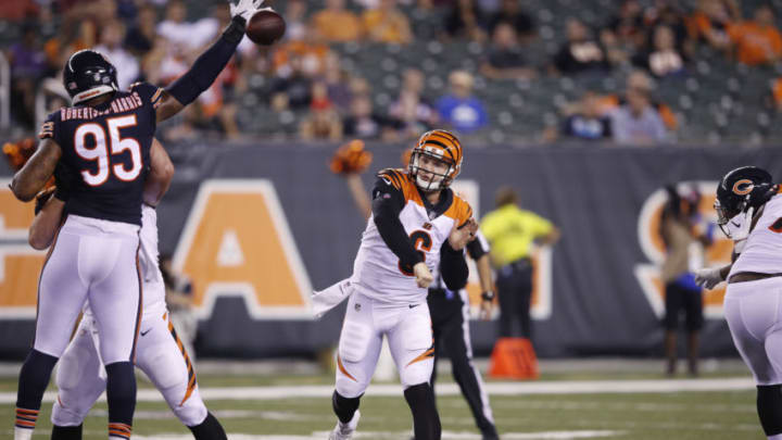 CINCINNATI, OH - AUGUST 09: Jeff Driskel #6 of the Cincinnati Bengals throws a pass in the fourth quarter of a preseason game against the Chicago Bears at Paul Brown Stadium on August 9, 2018 in Cincinnati, Ohio. (Photo by Joe Robbins/Getty Images)