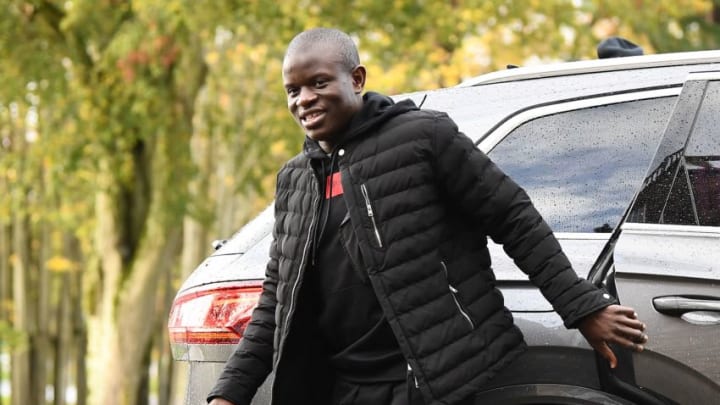 France's midfielder N'Golo Kante arrives at the French national football team training base in Clairefontaine en Yvelines on November 11, 2019, as part of the team's preparation for the upcoming qualification Euro-2020 football matches against Moladavia and Albania. (Photo by FRANCK FIFE / AFP) (Photo by FRANCK FIFE/AFP via Getty Images)