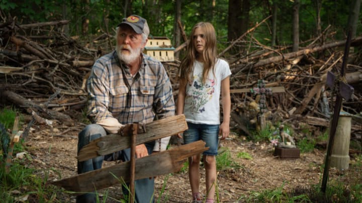 John Lithgow as Jud, left, and Jeté Laurence as Ellie in PET SEMATARY, from Paramount Pictures. -- Photo Credit: Kerry Hayes -- Acquired via Paramount Pictures Press Site