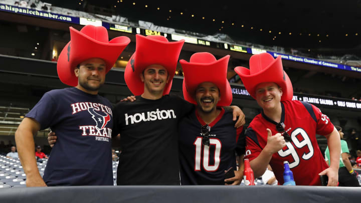 HOUSTON, TX – NOVEMBER 05: Houston Sports | Houston Texans fans show their support before the game against the Indianapolis Colts at NRG Stadium on November 5, 2017 in Houston, Texas. (Photo by Tim Warner/Getty Images)