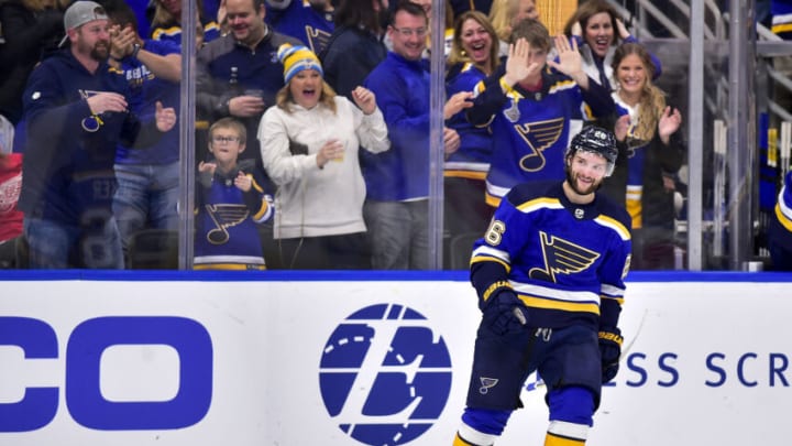 St. Louis Blues left wing Nathan Walker (26)Mandatory Credit: Jeff Curry-USA TODAY Sports