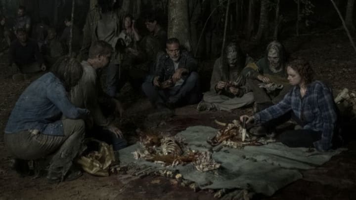 Jeffrey Dean Morgan as Negan, Thora Birch as Gamma - The Walking Dead _ Season 10, Episode 9 - Photo Credit: Chuck Zlotnick/AMC