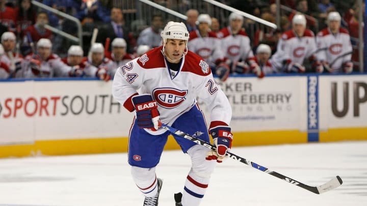 ATLANTA – MARCH 6: Defenseman Mathieu Schneider #24 of the Montreal Canadiens. (Photo by Mike Zarrilli/Getty Images)