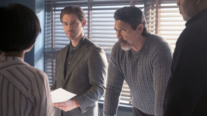 PRODIGAL SON: L-R: Tom Payne and Lou Diamond Phillips in the "Fear Response" episode of PRODIGAL SON airing Monday, Oct. 7 (9:00-10:00 PM ET/PT) on FOX. © 2019 FOX MEDIA LLC. Cr: Barbara Nitke/ FOX.