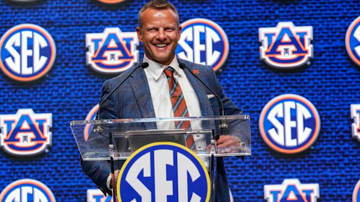 Auburn Tigers HC Bryan Harsin said that he's excited about opening up the season with five straight home games at Jordan-Hare Stadium Mandatory Credit: Dale Zanine-USA TODAY Sports