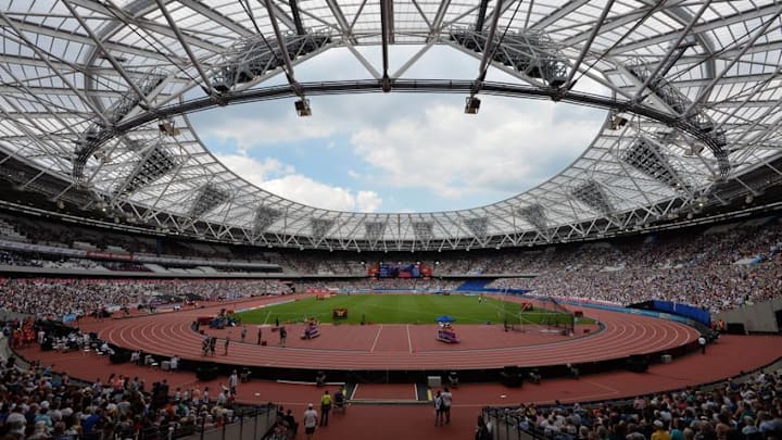 Jul 23, 2016; London, United Kingdom; General view of the London Anniversary Games during an IAAF Diamond League meet at Olympic Stadium. Mandatory Credit: Kirby Lee-USA TODAY Sports