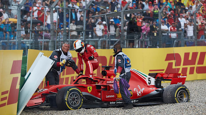 HOCKENHEIM, GERMANY – JULY 22: Sebastian Vettel of Germany and Ferrari (Photo by Getty Images/Getty Images)