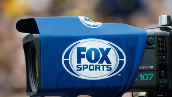 ANN ARBOR, MI - SEPTEMBER 08: The FOX Sports logo is seen on a television camera during game action between Western Michigan and Michigan (21) on September 8, 2018 at Michigan Stadium in Ann Arbor, Michigan. (Photo by Scott W. Grau/Icon Sportswire via Getty Images)