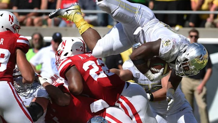 EUGENE, OR - SEPTEMBER 09: Running back Royce Freeman
