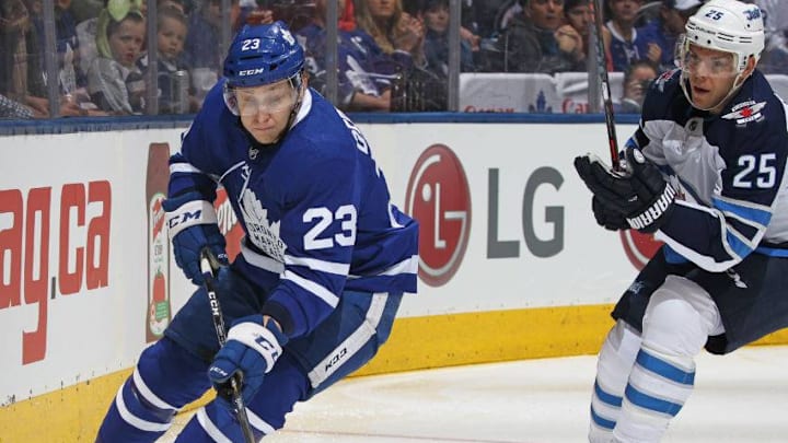 TORONTO, ON - MARCH 31: Travis Dermott