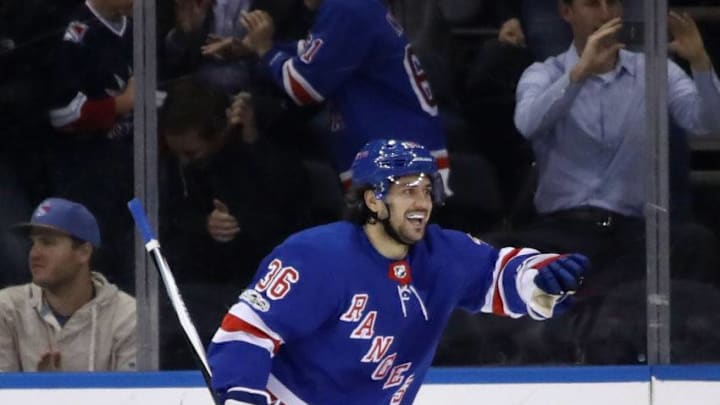 Mats Zuccarello, New York Rangers. (Photo by Bruce Bennett/Getty Images)