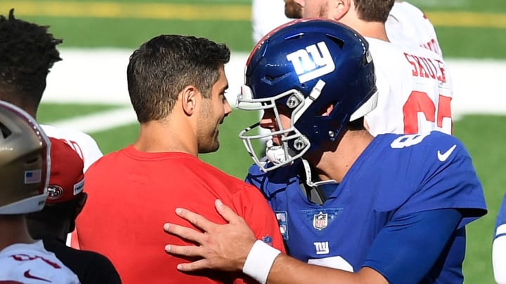 Daniel Jones, Jimmy Garoppolo, New York Giants, San Francisco 49ers