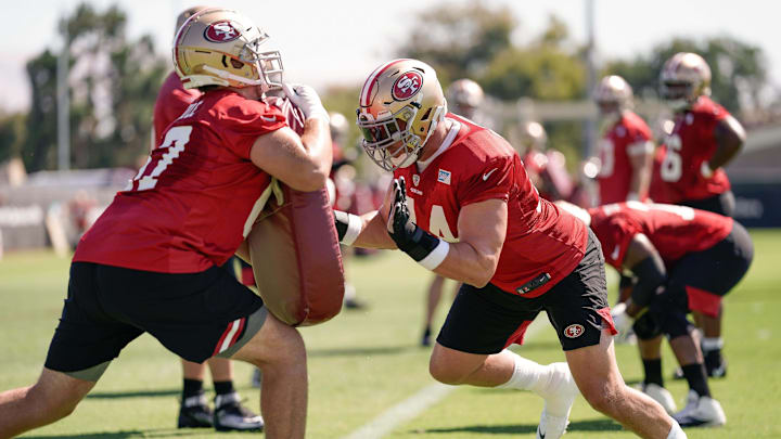 Justin Skule, Joe Staley, San Francisco 49ers