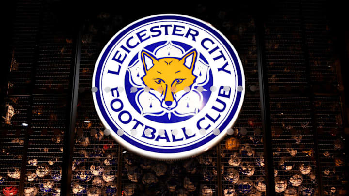 LEICESTER, ENGLAND - FEBRUARY 26: The club crest is seen prior to the Premier League match between Leicester City and Brighton & Hove Albion at The King Power Stadium on February 26, 2019 in Leicester, United Kingdom. (Photo by Michael Regan/Getty Images)