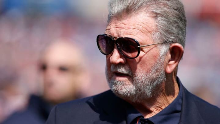 CHICAGO, IL - SEPTEMBER 10: Former Chicago Bears head coach Mike Ditka walks the sidelines during the game between the Chicago Bears and the Atlanta Falcons at Soldier Field on September 10, 2017 in Chicago, Illinois. (Photo by Kena Krutsinger/Getty Images)