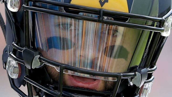 CHARLOTTE, NC - SEPTEMBER 01: Will Grier #7 of the West Virginia Mountaineers warms up before their game against the Tennessee Volunteers at Bank of America Stadium on September 1, 2018 in Charlotte, North Carolina. (Photo by Streeter Lecka/Getty Images)