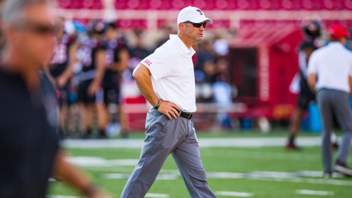 Head coach Matt Wells of Texas Tech. (Photo by John E. Moore III/Getty Images)
