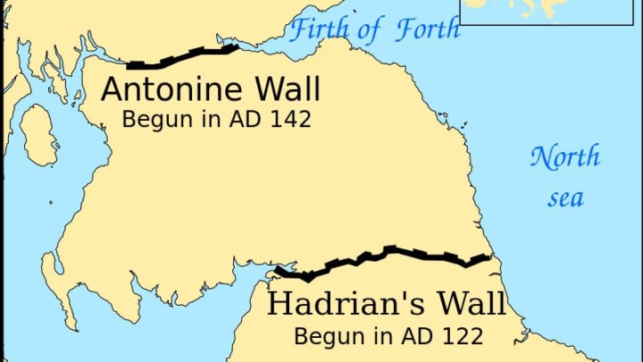Hadrian’s Wall Map created by Norman Einstein. License: Creative Commons Attribution-Share Alike 3.0 Unported license.