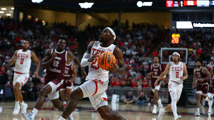 NCAA Basketball Texas Tech Red Raiders guard De’Vion Harmon Michael C. Johnson-USA TODAY Sports