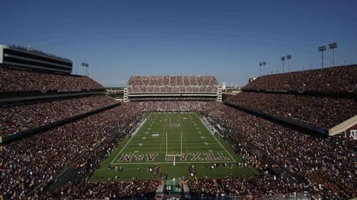 Oct 20, 2012; College Station, TX, USA; A general view of Kyle Field during the first half of the game between the Texas A