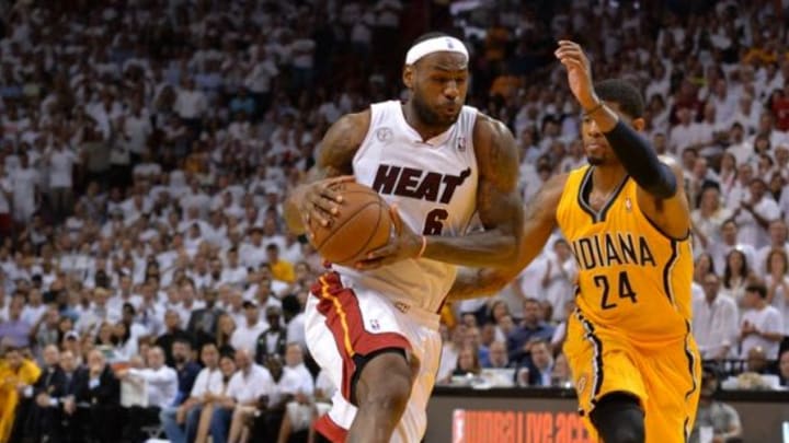 It was LeBron James who helped the Heat steamroll the Pacers in Game 7 of the 2013 Eastern Conference Finals. Mandatory Credit: Steve Mitchell- USA TODAY Sports