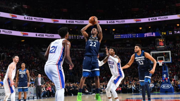 PHILADELPHIA,PA - MARCH 24 : Andrew Wiggins. Copyright 2018 NBAE (Photo by Jesse D. Garrabrant/NBAE via Getty Images)