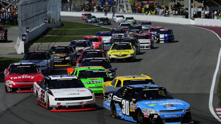 MONTREAL, QC - AUGUST 18: NASCAR Xfinity Series racing in the 2012 NAPA Auto Parts 200 at Circuit Gilles Villeneuve (Photo by Robert Laberge/Getty Images for NASCAR)