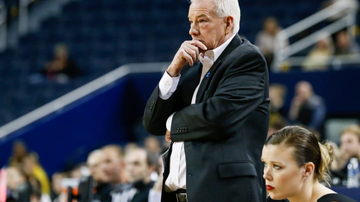 ANN ARBOR, MI – FEBRUARY 08: Northwestern Wildcats head coach Joe McKeown watches the action on the court during a regular season Big 10 Conference basketball game between the Northwestern Wildcats and the Michigan Wolverines on February 8, 2018 at the Crisler Center in Ann Arbor, Michigan.(Photo by Scott W. Grau/Icon Sportswire via Getty Images)