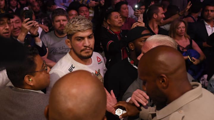 Las Vegas , United States - 6 October 2018; Dillion Danis following an altercation with Khabib Nurmagomedov during UFC 229 at T-Mobile Arena in Las Vegas, Nevada, USA. (Photo By Stephen McCarthy/Sportsfile via Getty Images)