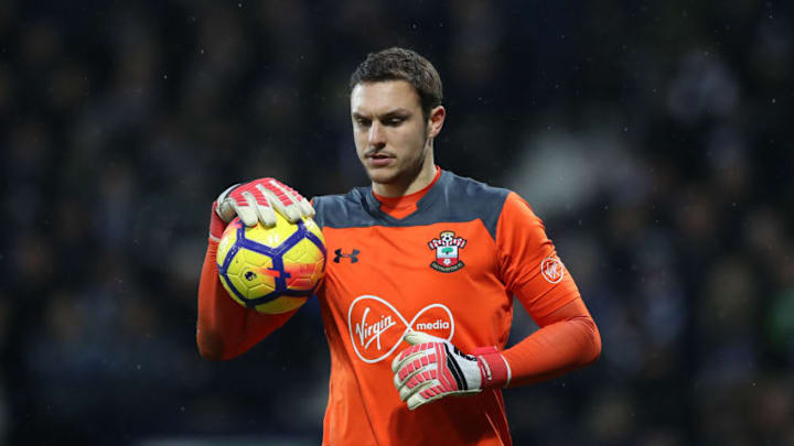 WEST BROMWICH, ENGLAND - FEBRUARY 03: Alex McCarthy of Southampton during the Premier League match between West Bromwich Albion and Southampton at The Hawthorns on February 3, 2018 in West Bromwich, England. (Photo by Lynne Cameron/Getty Images)